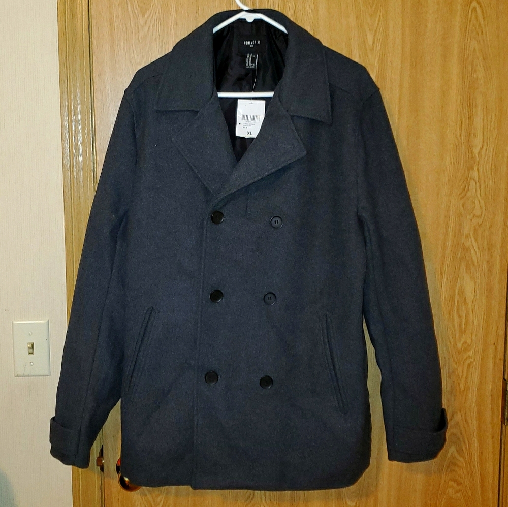 Forever 21 mens peacoat